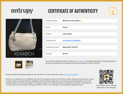 Chanel Vintage CC Charm Beige Woven Leather Tote