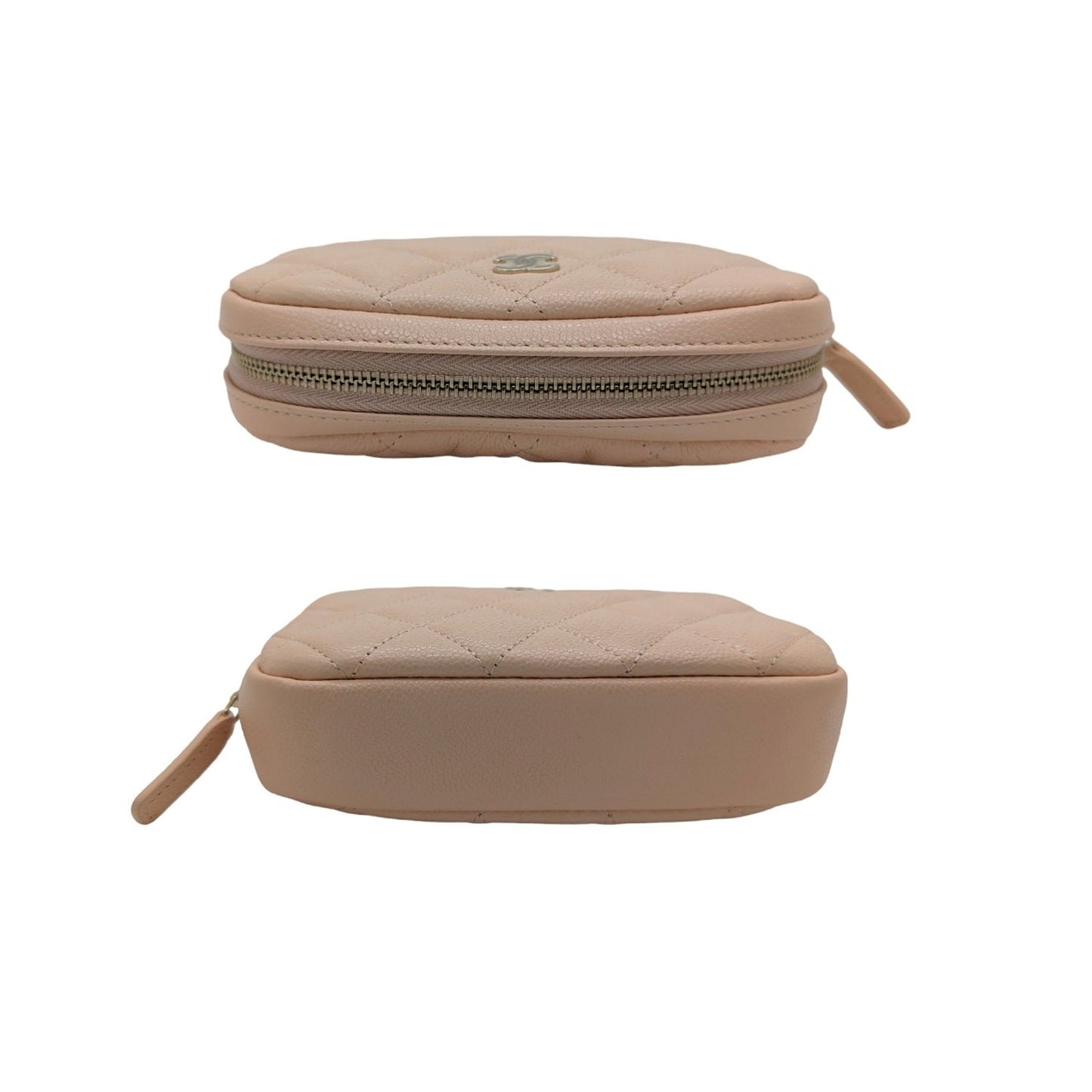 Chanel Caviar Small Curvy Classic Pouch Cosmetic Case