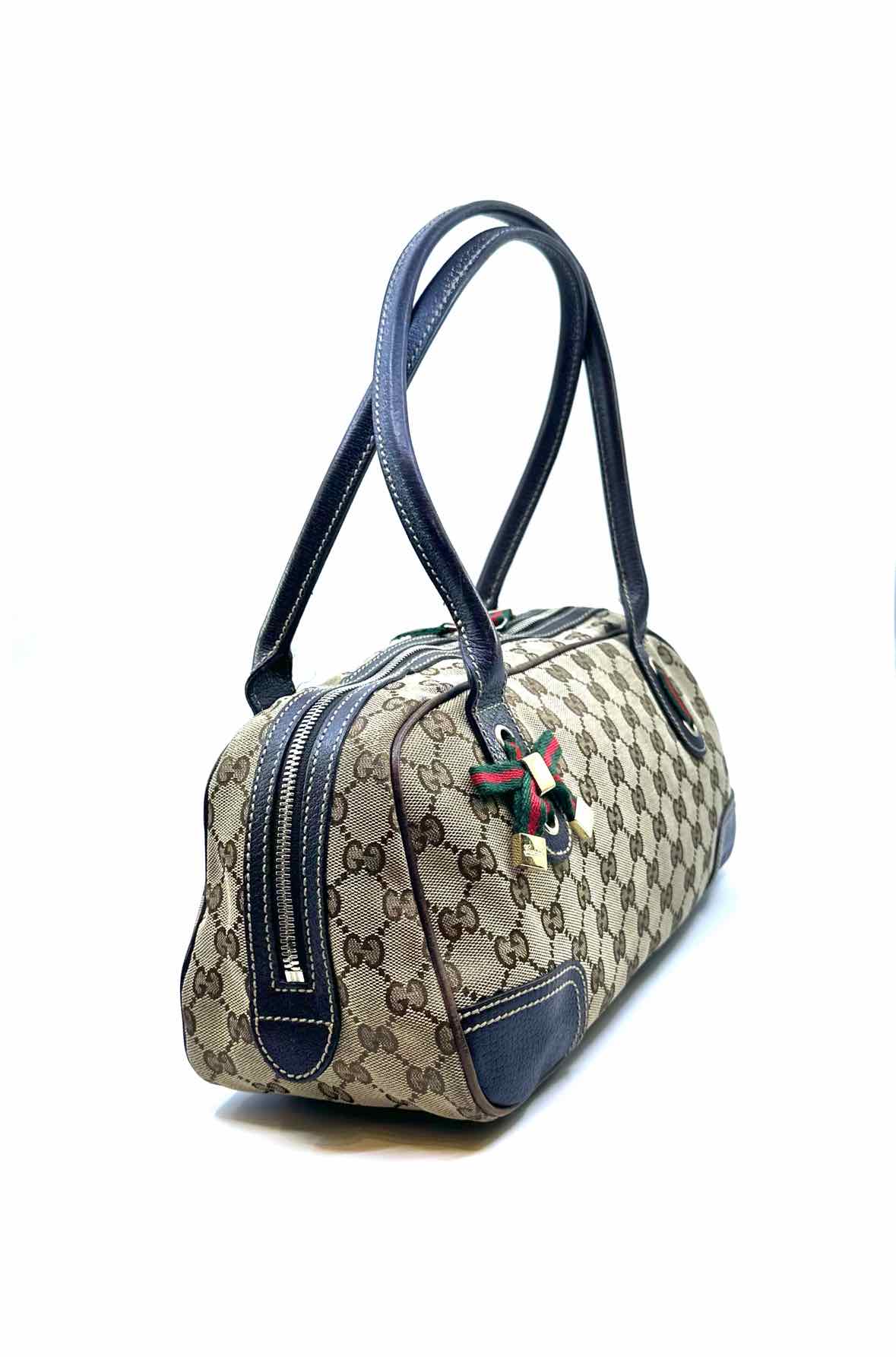 GUCCI Brown Canvas Monogram Handbag