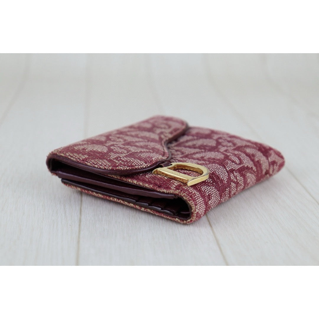 Fair ( Rank B )  Dior Trotter Trifold Wallet RedH24112503
