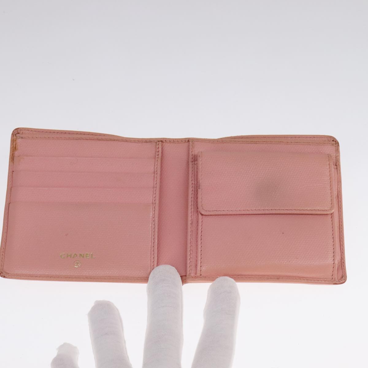 CHANEL Wallet Caviar Skin Pink CC 90900