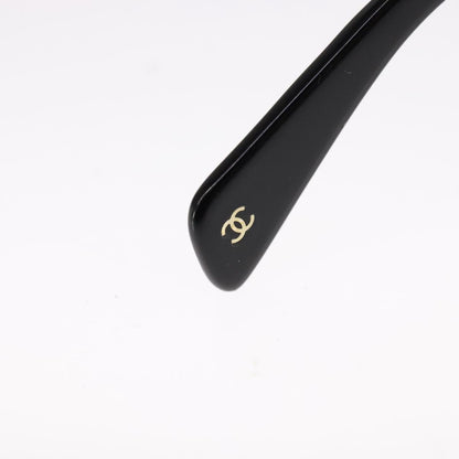 CHANEL Stone Sunglasses plastic Black CC 90919