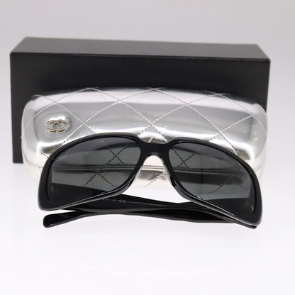 CHANEL Stone Sunglasses plastic Black CC 90919