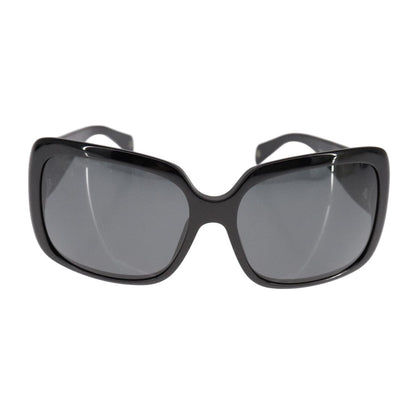 CHANEL Stone Sunglasses plastic Black CC 90919