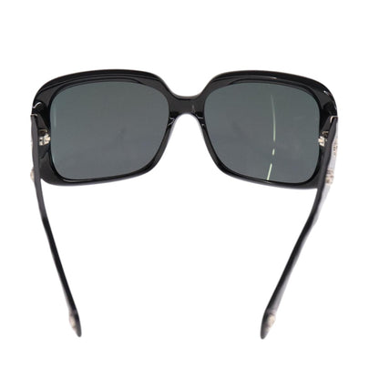 CHANEL Stone Sunglasses plastic Black CC 90919