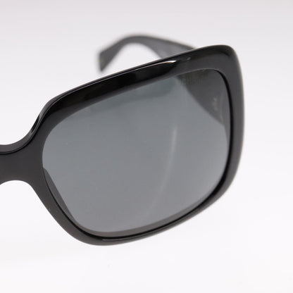 CHANEL Stone Sunglasses plastic Black CC 90919
