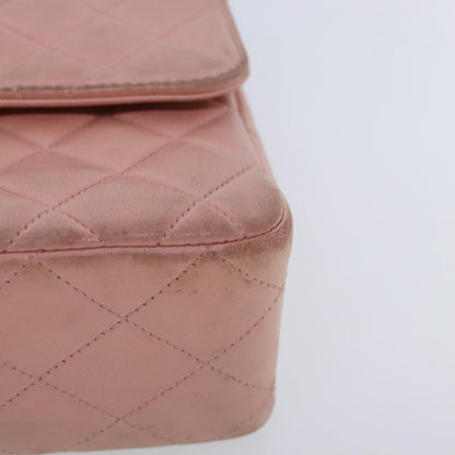 CHANEL Parent Child Bag Hand Bag Lamb Skin Pink Gold CC 90957A