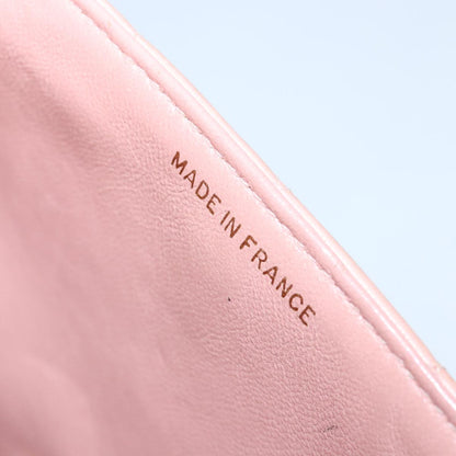 CHANEL Parent Child Bag Hand Bag Lamb Skin Pink Gold CC 90957A