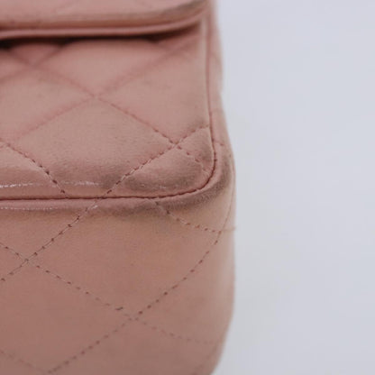 CHANEL Parent Child Bag Hand Bag Lamb Skin Pink Gold CC 90957A