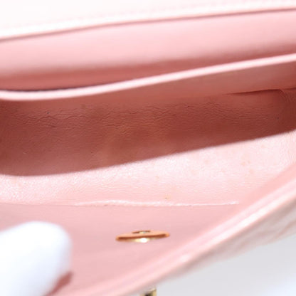 CHANEL Parent Child Bag Hand Bag Lamb Skin Pink Gold CC 90957A