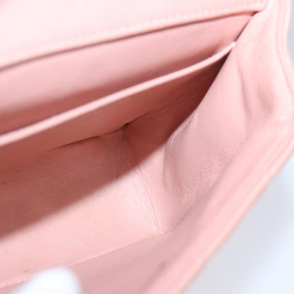 CHANEL Parent Child Bag Hand Bag Lamb Skin Pink Gold CC 90957A