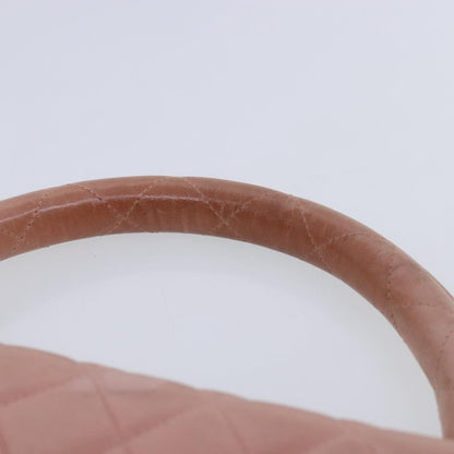 CHANEL Parent Child Bag Hand Bag Lamb Skin Pink Gold CC 90957A