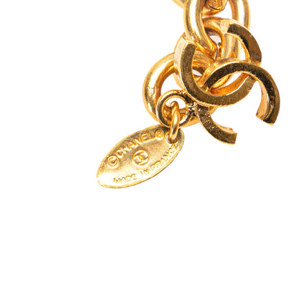 Gold Chanel Gold Plated 31 Rue Cambon Round Coin Charm Belt