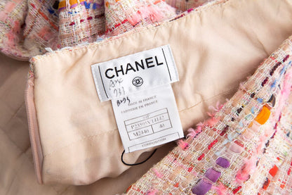 Chanel 2004 Spring Multicolor Tweed Mini Skirt SZ 40