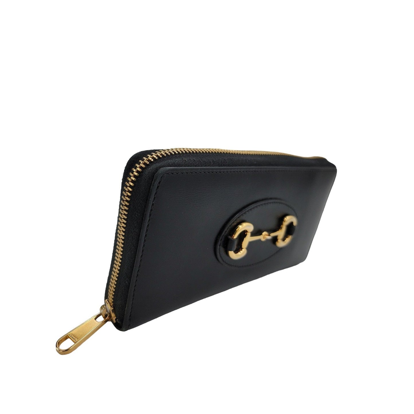 Gucci Black Calfskin 1955 Horsebit Long Wallet