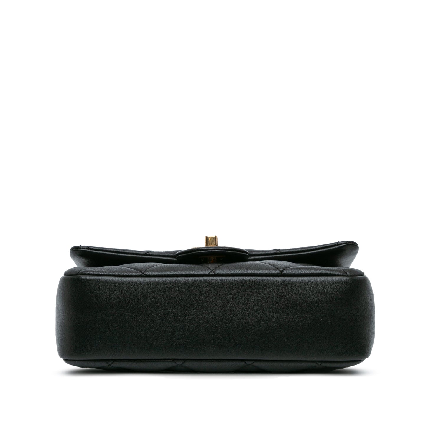 Black Chanel Mini Quilted Lambskin Heart Charms Flap Crossbody Bag