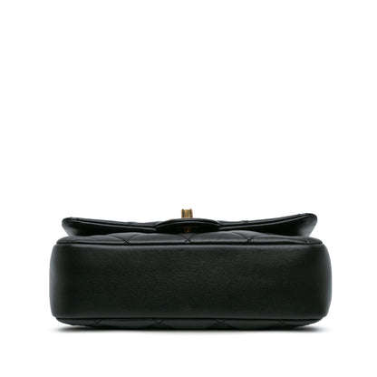 Black Chanel Mini Quilted Lambskin Heart Charms Flap Crossbody Bag