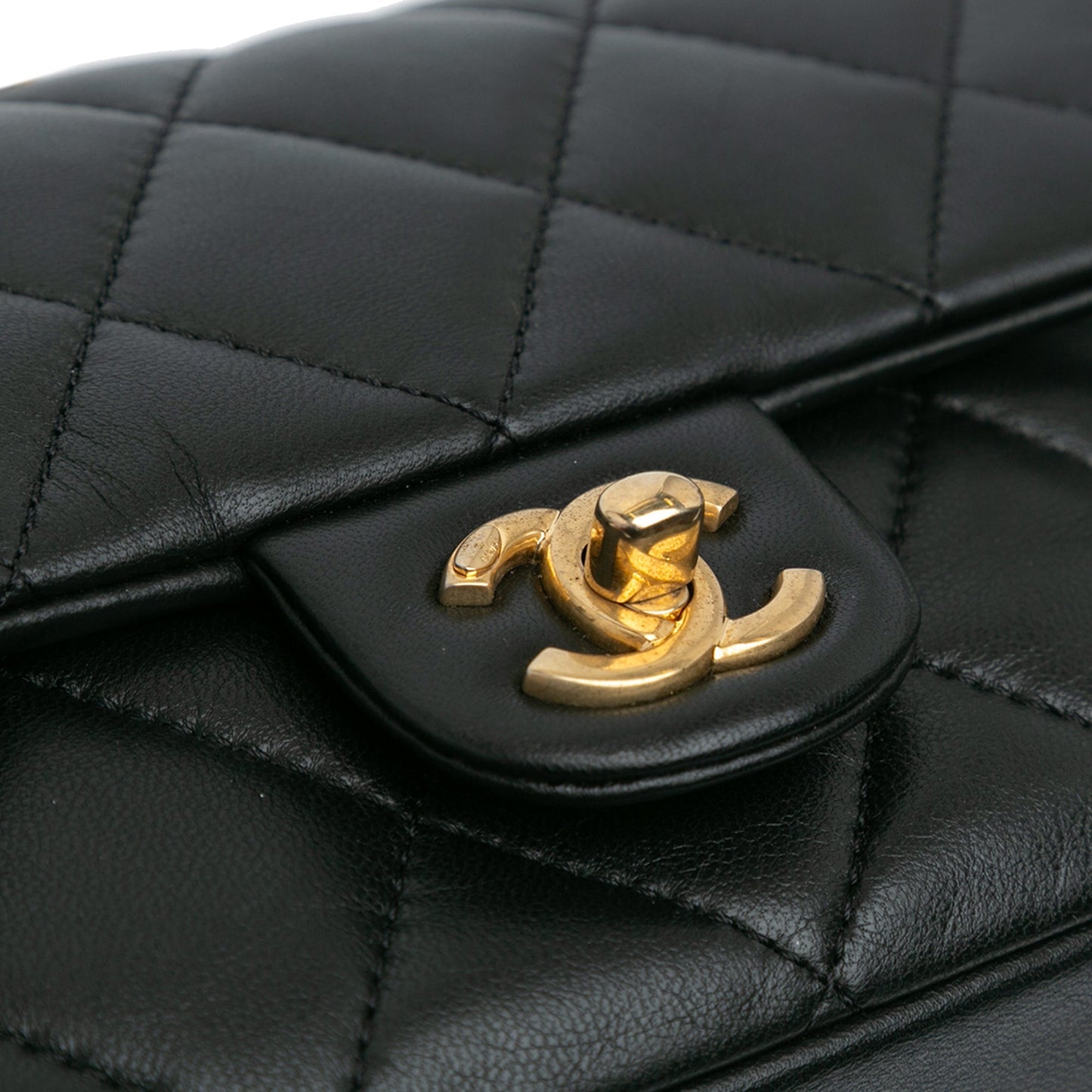 Black Chanel Mini Quilted Lambskin Heart Charms Flap Crossbody Bag