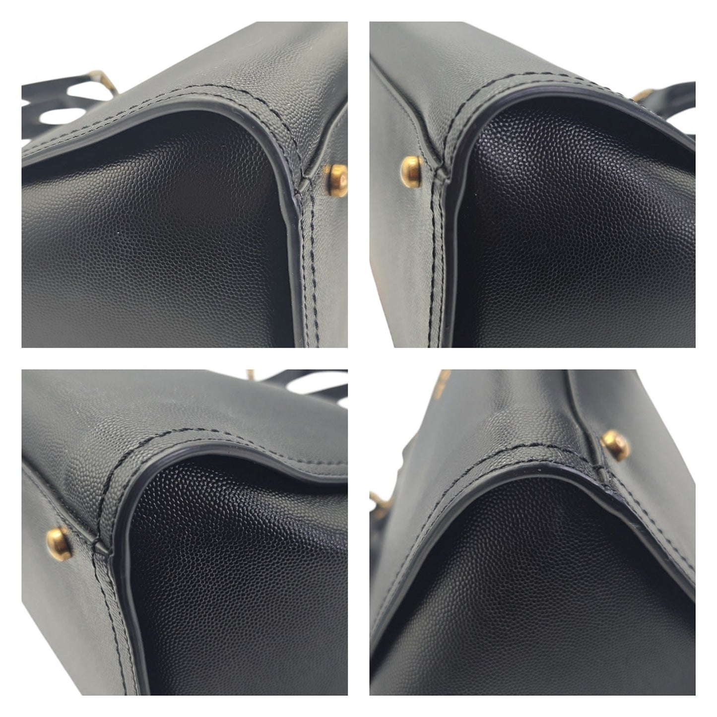 Chanel Small Black Caviar Studded Deauville Tote
