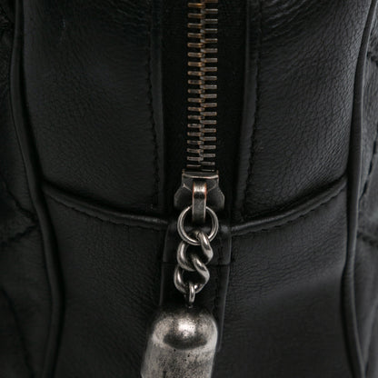 Black Chanel Paris Edinburgh Jumbo Calfskin Coco Sporran Flap Shoulder Bag