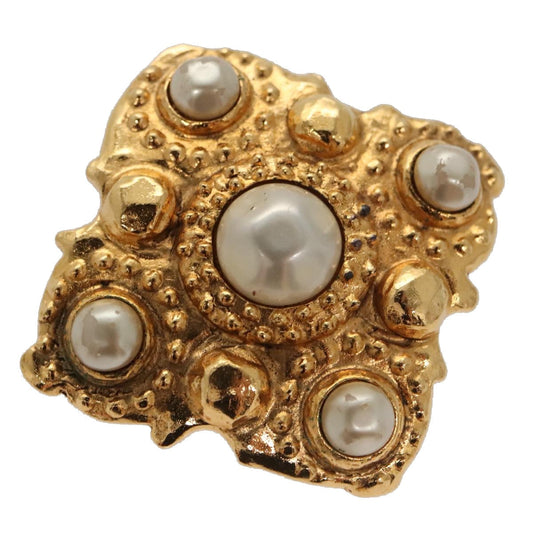 CHANEL Brooch metal Gold CC 92879