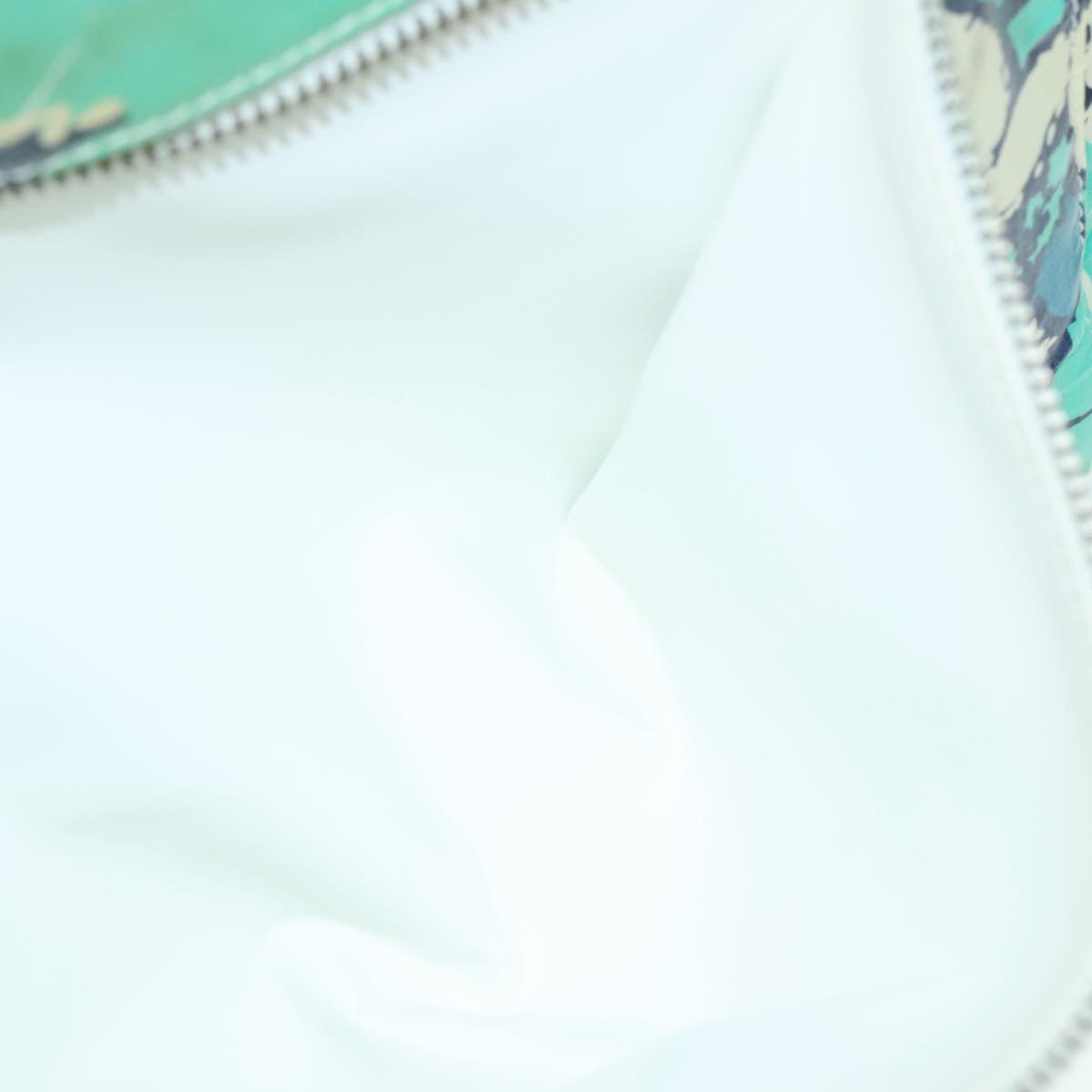 CHANEL Tote Bag Vinyl Peppermint Silver CC 92963