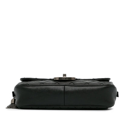 Black Chanel Medium Calfskin Paris-Edinburgh Coco Sporran Flap Crossbody Bag
