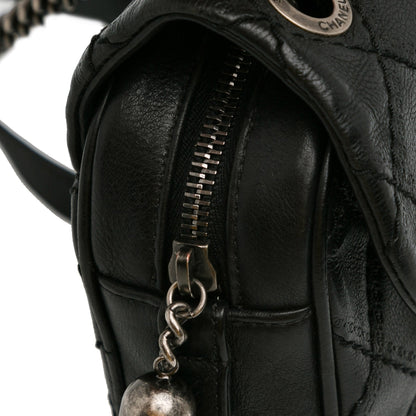 Black Chanel Medium Calfskin Paris-Edinburgh Coco Sporran Flap Crossbody Bag