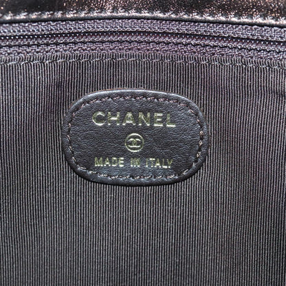 CHANEL Shoulder Bag Leather Bronze Gold CC 93241