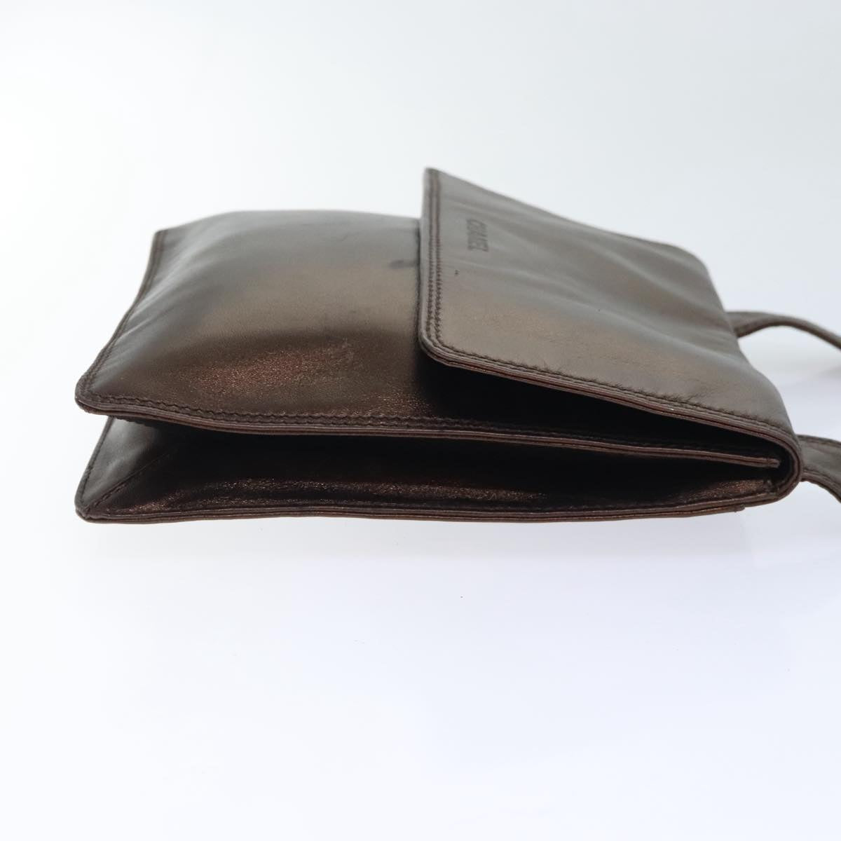 CHANEL Shoulder Bag Leather Bronze Gold CC 93241
