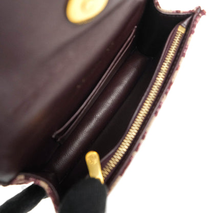 Dior Saddle Belt Pouch Burgundy Dior Oblique Jacquard