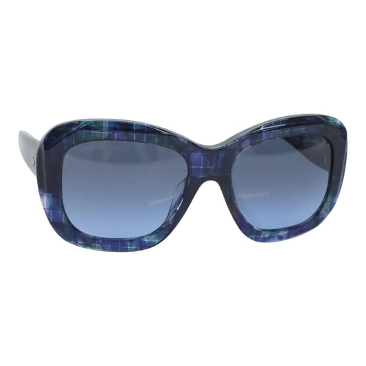 CHANEL Sunglasses plastic Navy Blue CC 93459