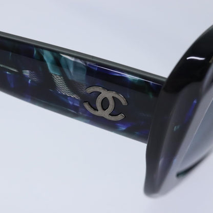 CHANEL Sunglasses plastic Navy Blue CC 93459