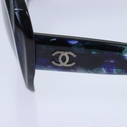 CHANEL Sunglasses plastic Navy Blue CC 93459