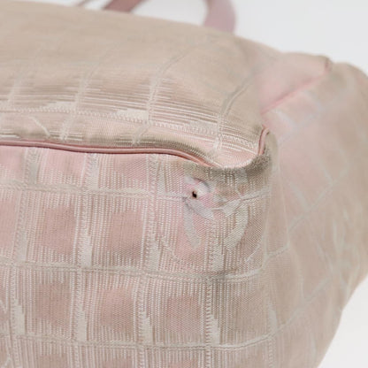 CHANEL New Travel line Tote Bag Nylon Pink Gold CC 93589