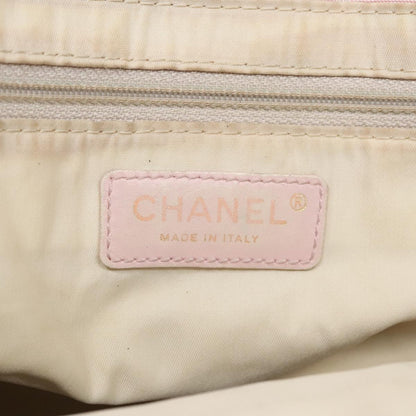 CHANEL New Travel line Tote Bag Nylon Pink Gold CC 93589