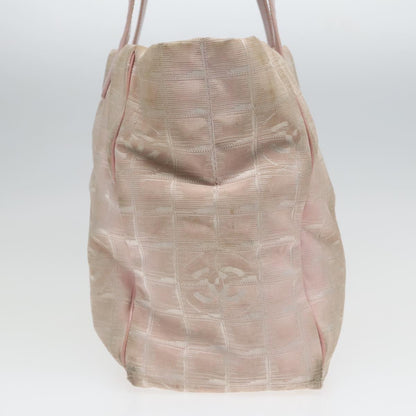 CHANEL New Travel line Tote Bag Nylon Pink Gold CC 93589