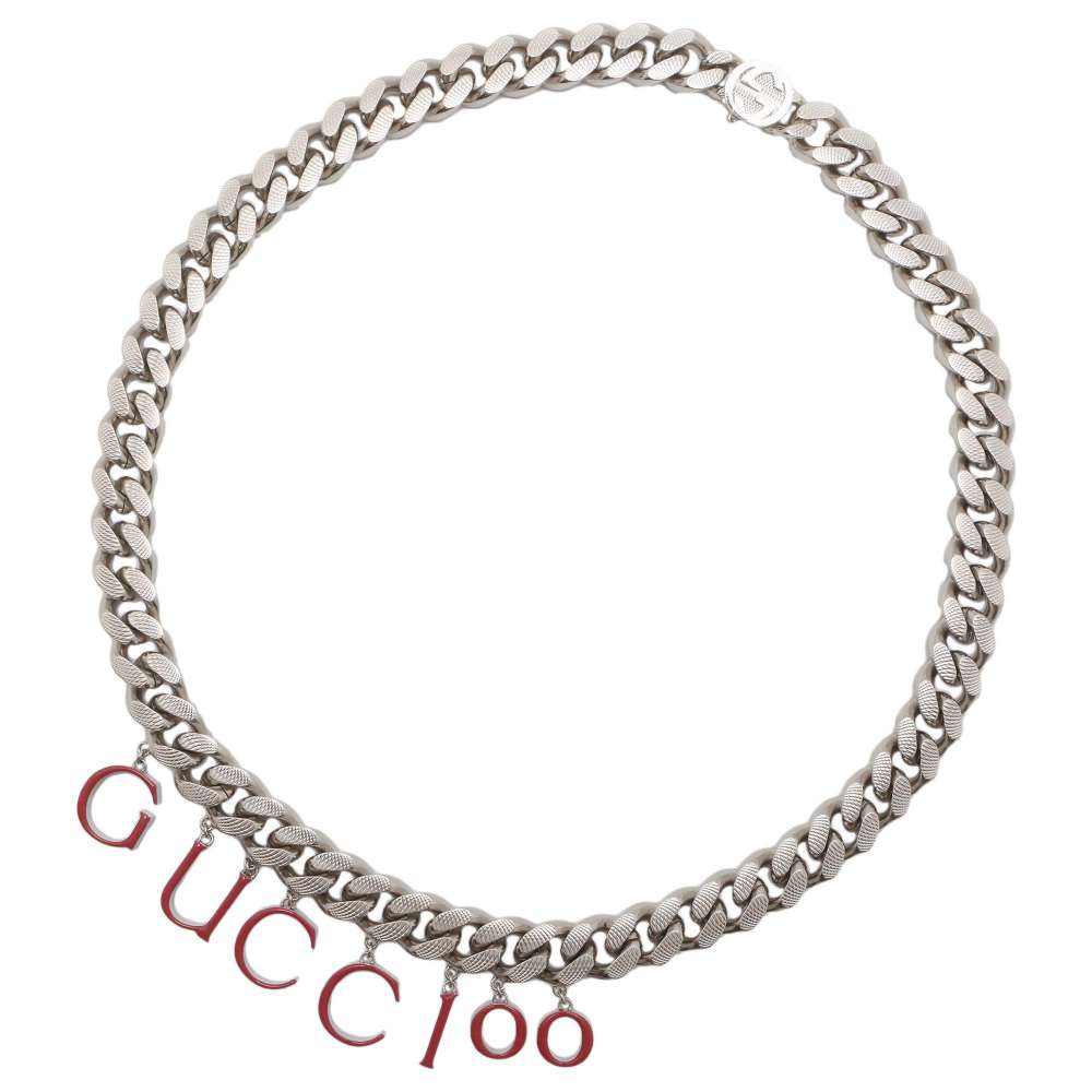 GUCCI ChainNecklace 100th Anniversary Limited Silver Metal