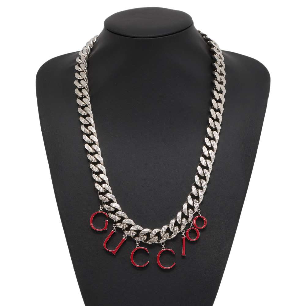 GUCCI ChainNecklace 100th Anniversary Limited Silver Metal