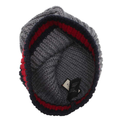 GUCCI Cherie Knit hat Gray/Red/Navy 429753 Wool 100%