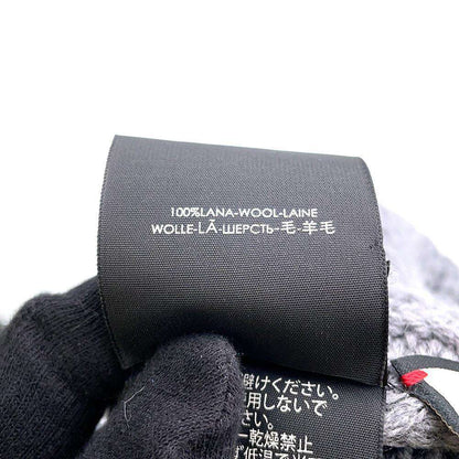 GUCCI Cherie Knit hat Gray/Red/Navy 429753 Wool 100%