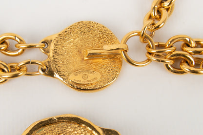 Collier court en mtal dor Chanel