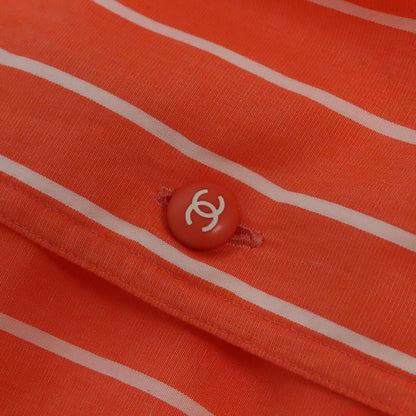 CHANEL Shirt Cotton Orange CC 94245A