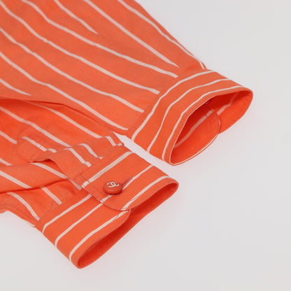 CHANEL Shirt Cotton Orange CC 94245A