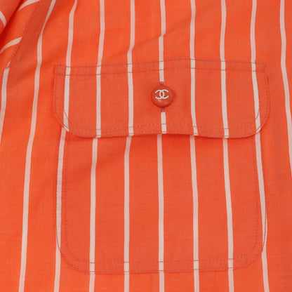 CHANEL Shirt Cotton Orange CC 94245A