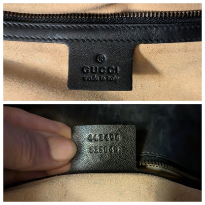 Gucci Black Chevron Quilted GG Marmont Medium Shoulder Bag