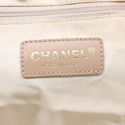 CHANEL New Travel line Tote Bag Nylon Beige CC 94803