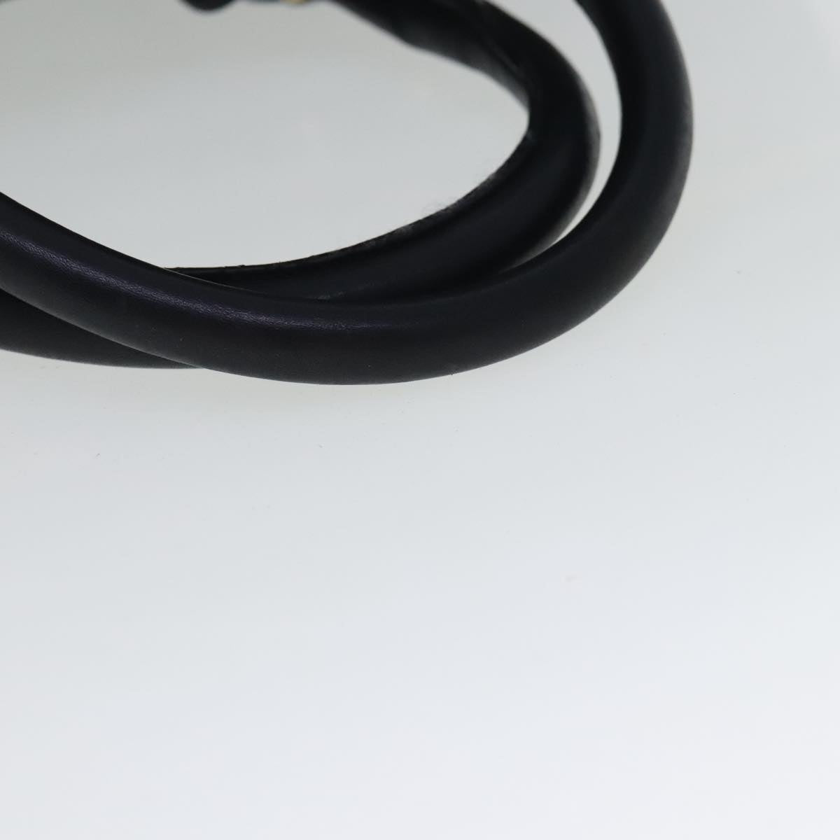 CHANEL Bicolore Boston Bag Leather Black Gold CC 95529