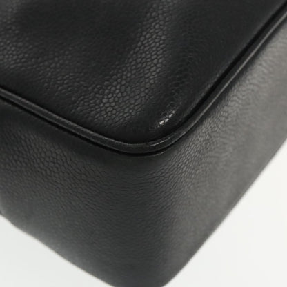 CHANEL COCO Mark Tote Bag Caviar Skin Black Gold CC 95534