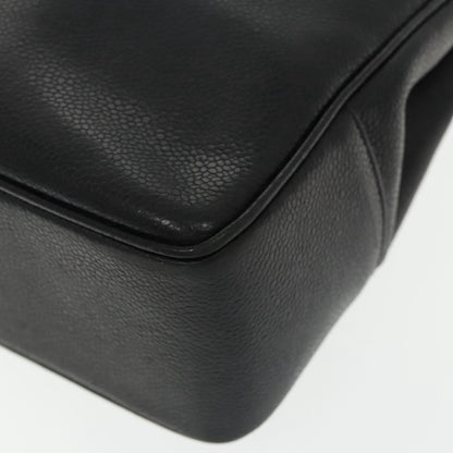 CHANEL COCO Mark Tote Bag Caviar Skin Black Gold CC 95534